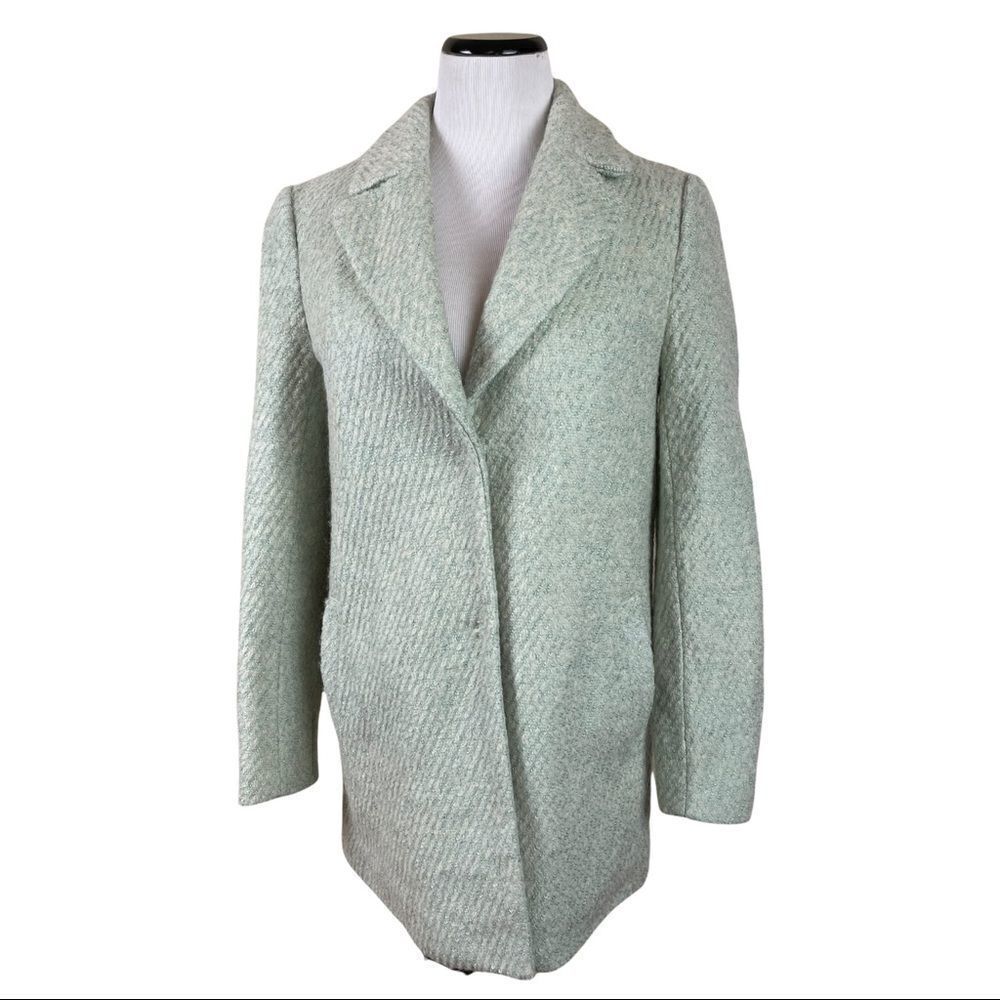Century 21 Mint Green Poly Wool Pea Coat Size M